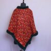 Green Kashmiri Poncho With All Over Ari Embroidery