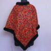 Black Multi Kashmiri Poncho With All Over Ari Embroidery