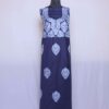 Navy Blue Posh Booti Kashmiri Woolen Suit With Aari Embroidery