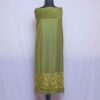 Mehandi Green Badaami Daman Kashmiri Woolen Spun Suit With Aari Work