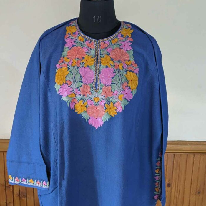 Blue Naranag Kashmiri Raffal Pheran