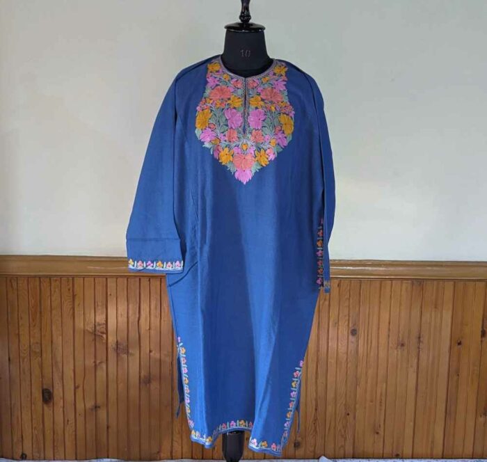 Blue Naranag Kashmiri Raffal Pheran - Image 2