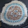 Aab Round Namda 4.5ft Handmade Pure Wool Kashmiri Aari Embroidered Rug