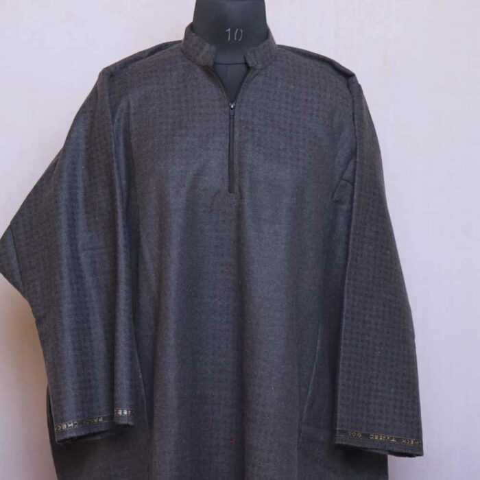 Charcoal Box traditional Men Kashmiri Pheran L47.5 - Image 3