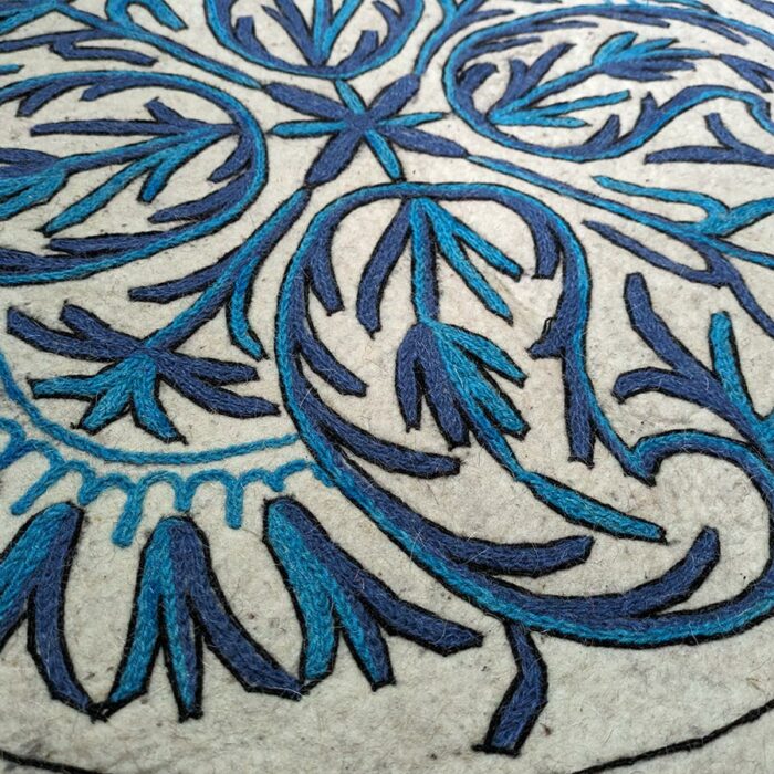 Aabh Shar Handmade Aari Embroidered Wool Namda 3FT - Image 3