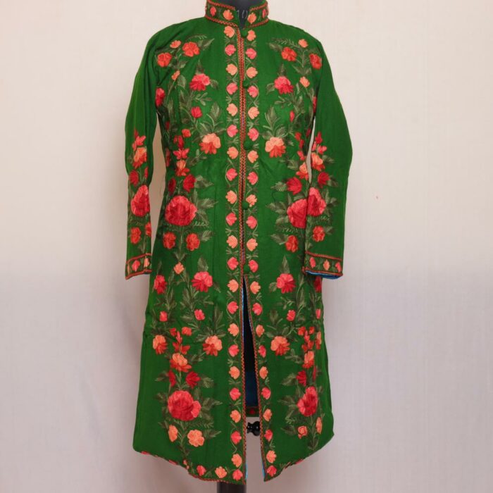 Dark Green Aari Cashmilon Jacket