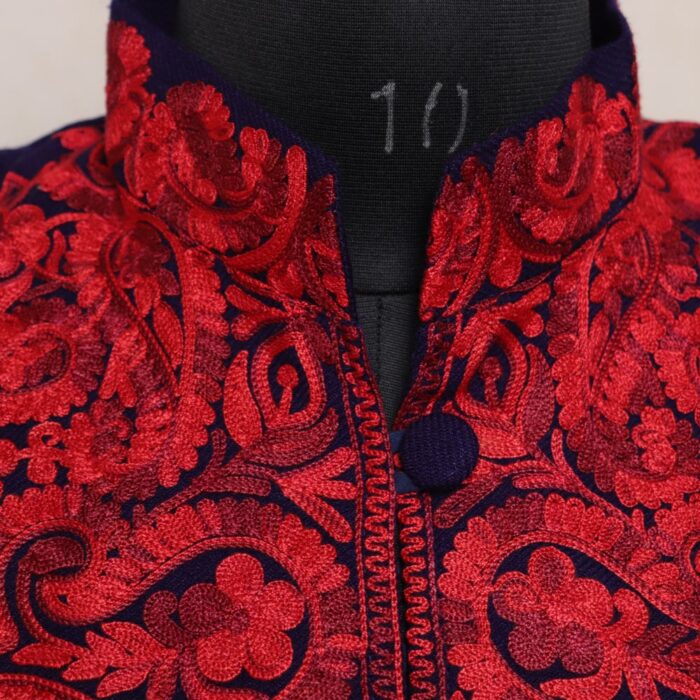 Dark Blue Aari Cashmilon Short Jacket - Image 2