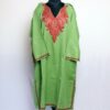 Sabz Handwork Sozni Raffal Pheran with Stole