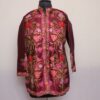 Maroon Chinari Silk Aari Short Jacket
