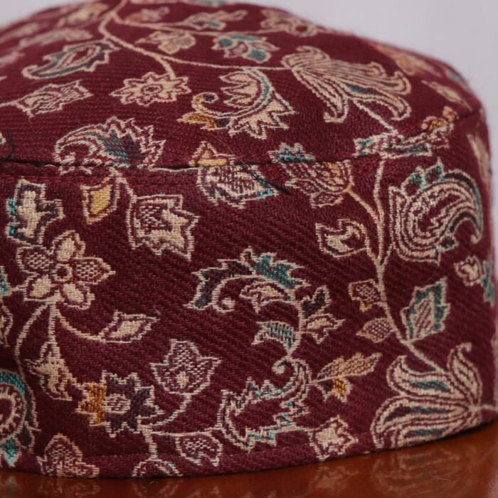 Maroon Makhdoom Kani Cap - Image 3