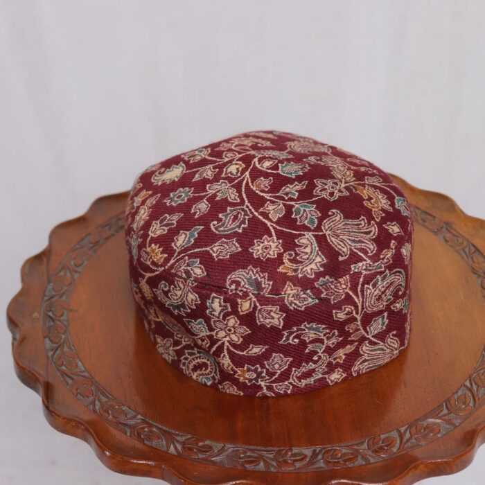 Maroon Makhdoom Kani Cap - Image 2