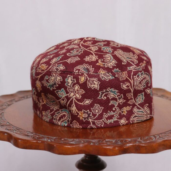 Maroon Makhdoom Kani Cap