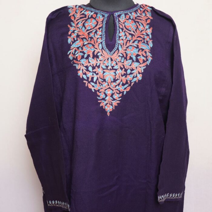 Navy Blue Paper Mache Design Raffal Pheran