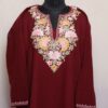 Maroon Bodh Posh Cashmilon Aari Pheran