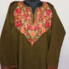 Mehndi Green Posh Cashmilon Aari Pheran