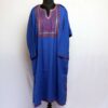 Blue Handwork Tilla and Sozni Raffal Pheran with Stole