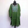 Dark Green Handwork Tilla and Sozni Raffal Pheran with Stole