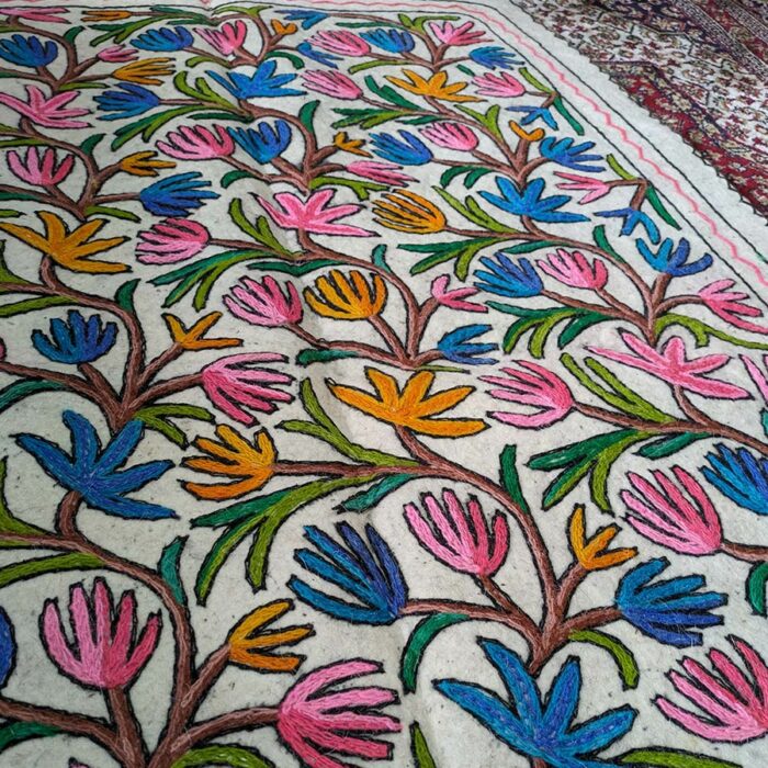 6x4 Handmade Chinari Namda Rug - Image 2