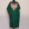 Dark Green Pure Wool Kashmiri Pheran With Tilla Naal Embroidery