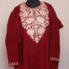Kashmiri Phiren | Maroon Cashmilon with Aari Work