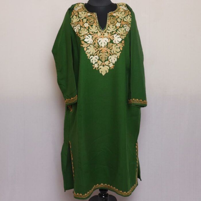 Sabzar Kashmiri Pheran with Aari Embroidery