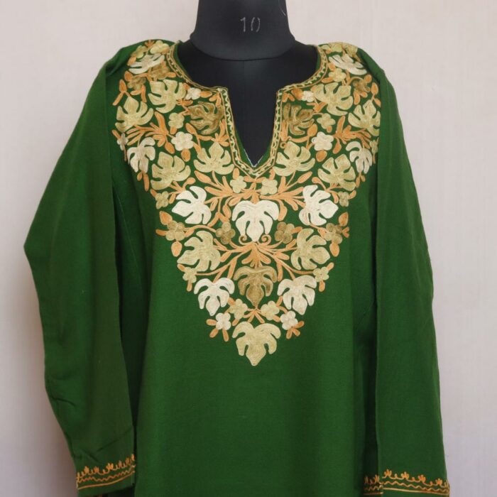 Sabzar Kashmiri Pheran with Aari Embroidery - Image 2