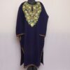 Blue Chinar baagh Kashmiri Pheran with Aari Embroidery