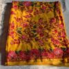 Gorgeous Yellow Georgette Aari Embroidered Kashmiri Saree