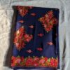 Navy Blue Georgette Aari Embroidered Kashmiri Saree