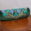 Green with blue Flowers Round Kashmiri Clutch Bag