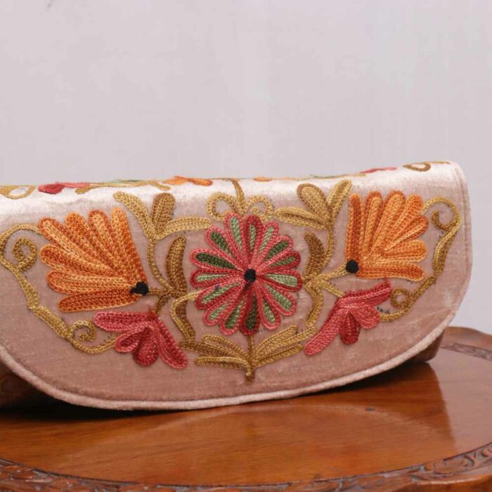 3 Pocket Beige Poshbaag Kashmiri Wallet