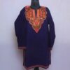 Blue Aftaab Badaam Cashmilon Short Kashmiri Pheran  (L35)