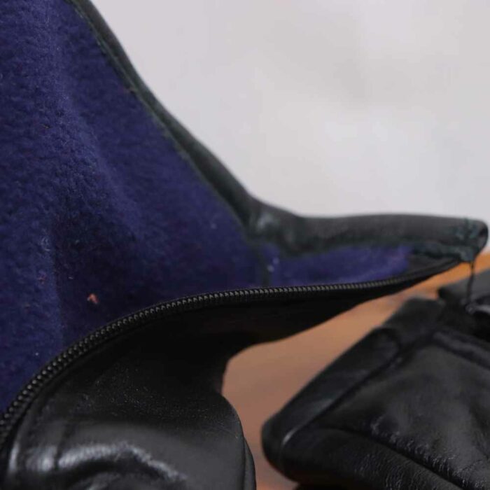 Black Leather Socks with Zip (5) - Image 2