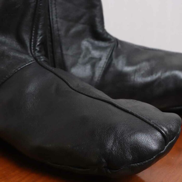 Black Leather Socks with Zip (5) - Image 4