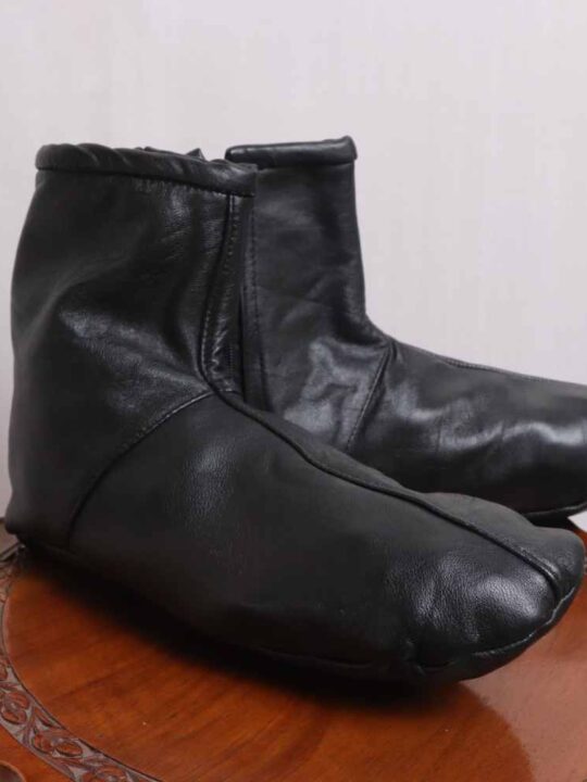 Black Leather Socks with Zip (7)