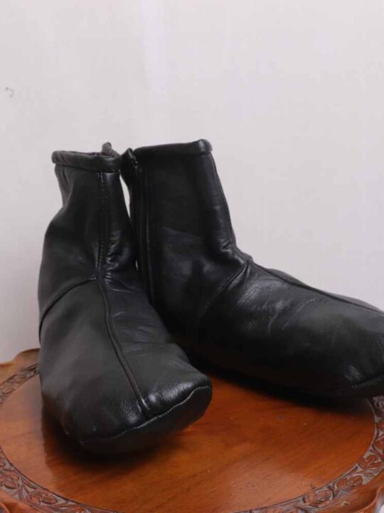 Black Leather Socks with Zip (5)