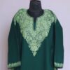 Green MeerBaagh Kashmiri Phiran with Front Back Embroidery