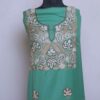Green Chinar All over booti Kashmiri Suit With Aari Embroidery for Winter