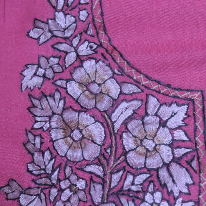 Pink Summer Cool Kashmiri Suit With Paper Machie embroirdery - Image 3