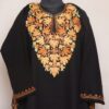 Black Chinari Harud Kashmiri Pheran with Aari Embroidery