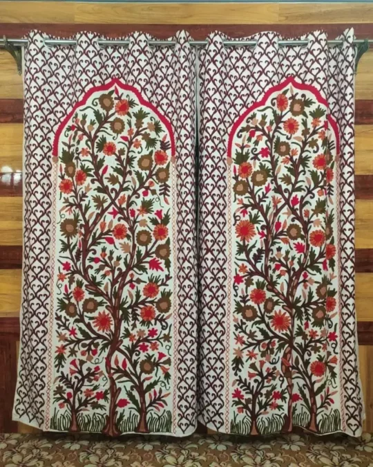 Mughlai Crewel Work Curtain