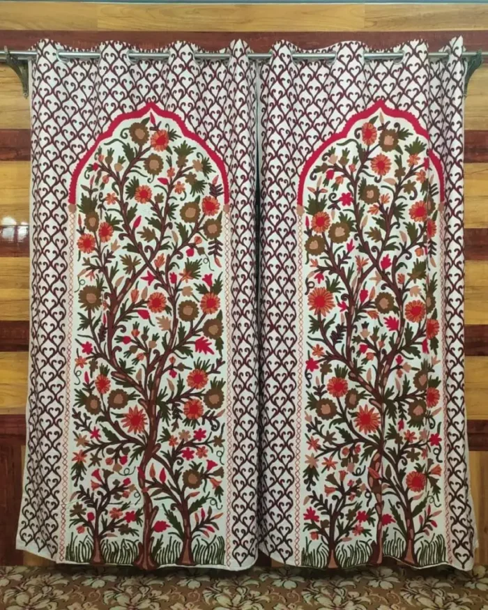 Mughlai Crewel Work Curtain