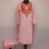 Light Pink Ruby Cotton Aari Kashmiri Co-ord Set