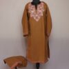 Brown Ruby Cotton Aari Kashmiri Co-ord Set