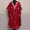 Maroon Chinari Kashmiri Kaftan with Aari Embroidery