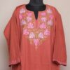 Kashmiri Pheran Light Pink Cashmilon Aari Pheran