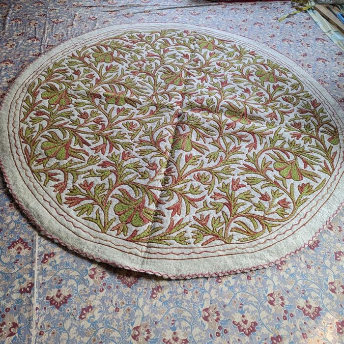 Large Handmade Shalimar Namda Rug 6ft
