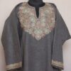 Light Grey Tweed Aari Zari Kashmiri Pheran