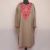 Beige Pheran with Aari Embroidery