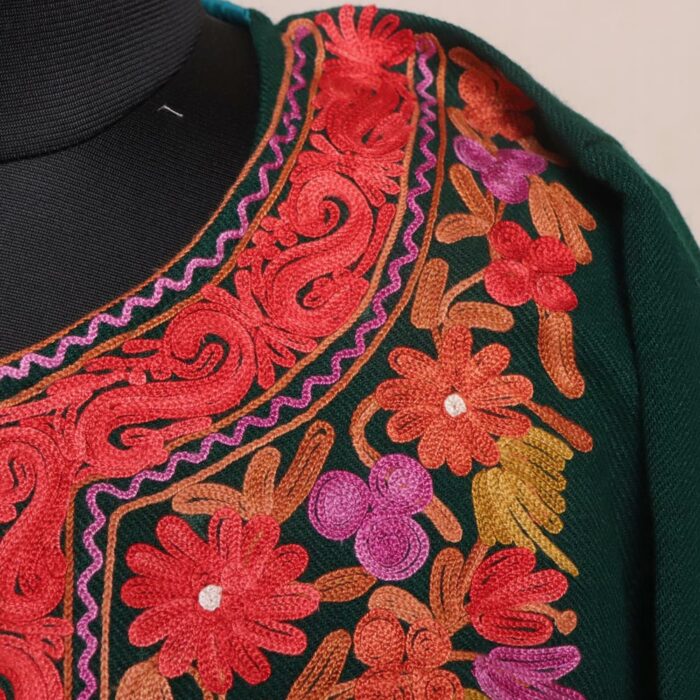 Sabz Maheen Pheran with Aari Embroidery - Image 3
